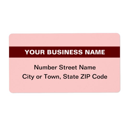 Platte tekst met Markering Licht Rood Verzendlabel (Voorkant)