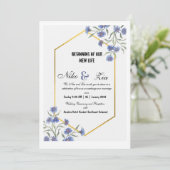 Platte uitnodiging, formaat: 12,7 x 17,8 cm, papie kaart (Staand voorkant)