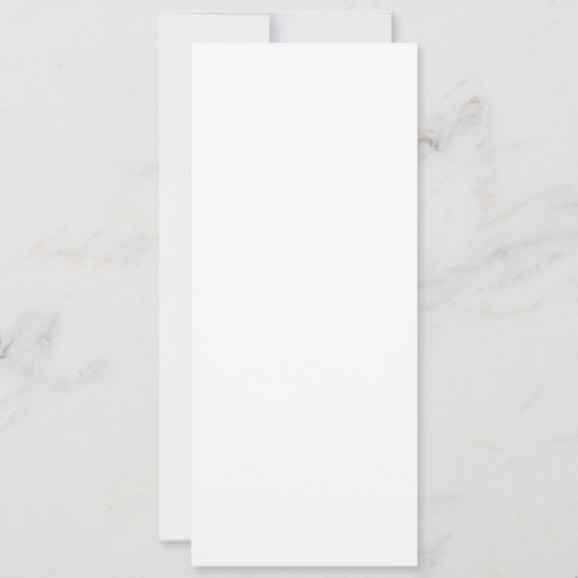 Platte uitnodiging, grootte: 4 "x 9.25", papier: S Kaart (Voorkant)