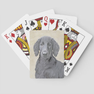 Platte verfschildering van een opbergplaats - Oors Pokerkaarten