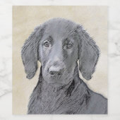 Platte verfschildering van een opbergplaats - Oors Wijn Etiket (Enkel label)