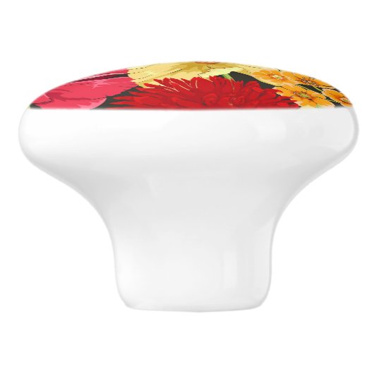 Platte waterverf keramische knop (Zijkant)