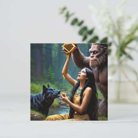 Platte wenskaart kaart (Staand voorkant)