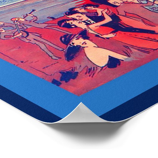 plattegrond muziek in New Orleans Poster (Hoek)