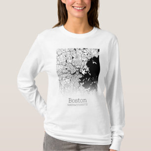 Plattegrond van Boston T-shirt