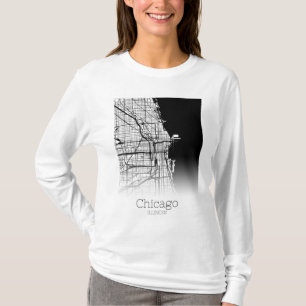 Plattegrond van Chicago T-shirt