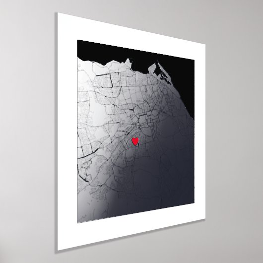 Plattegrond van Edinburgh Schotland Chic Modieus E Folie Afdrukken (Laagn)