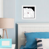 Plattegrond van Edinburgh Schotland Chic Modieus E Folie Afdrukken (Insitu (Slaapkamer))