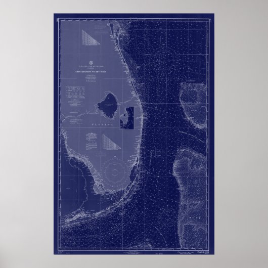  plattegrond van Florida Poster (Voorkant)
