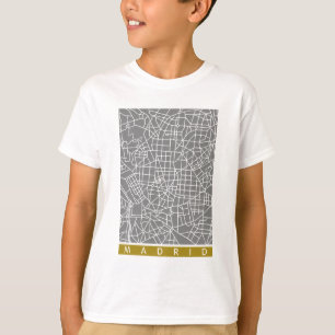 Plattegrond van Madrid T-shirt