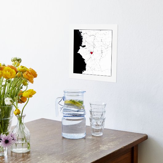 Plattegrond van Marseille Frankrijk Klassevol Mode Folie Afdrukken (Laag (Keuken))