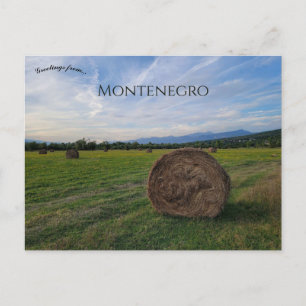 Platteland in Podgorica Montenegro Briefkaart