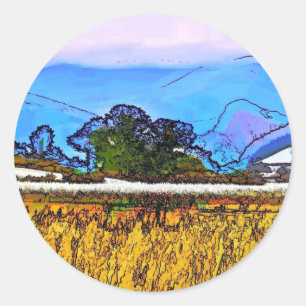 PLATTELAND RONDE STICKER