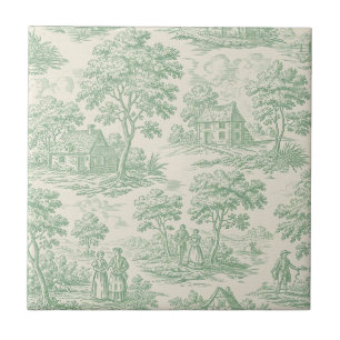 Platteland Salie Groen Toile Boerderij Dier Tegeltje