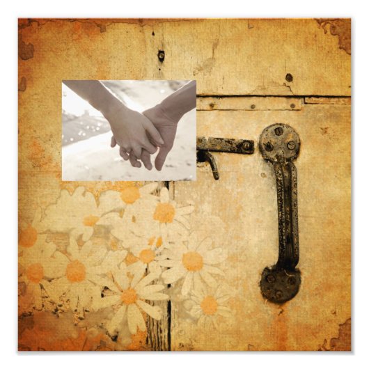 plattelands zomerdagbruiloft foto afdruk (Voorkant)