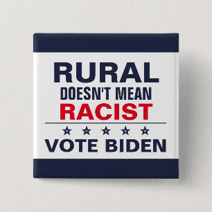 Plattelandsanti-racisme Pro-Harris Verkiezing Blau Vierkante Button 5,1 Cm