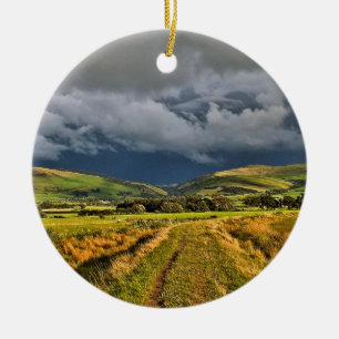 PLATTELANDSCHAAPJE WALES KERAMISCH ORNAMENT