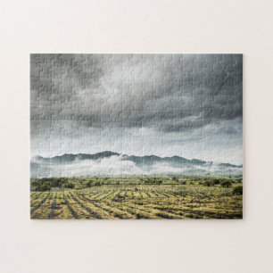 Plattelandsgebieden onder het Cloudy Sky Legpuzzel