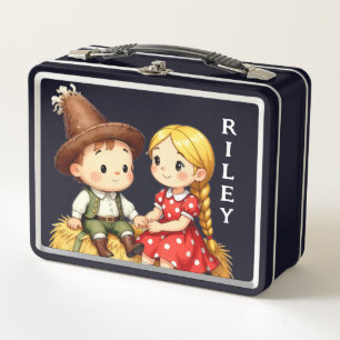 Plattelandskinderen op een hooibaal