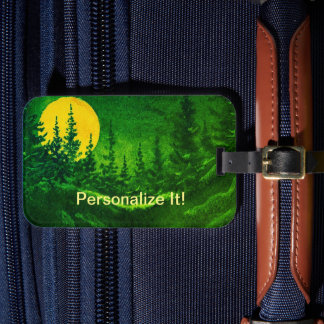 Plattelandslandschap bagagelabel