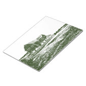 Plattelandslandschap houtsnede stijl boerderij hui notitieblok (Schuin)