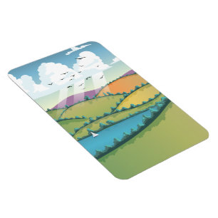 Plattelandslandschap. Magneet