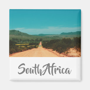 Plattelandsweg Zuid-Afrika Landschapszichtmagneet Magneet
