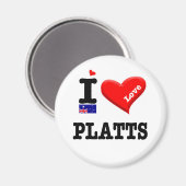 PLATTEN - I Love Magneet (Voorkant / Achterkant)