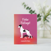 Plattendogge Weihnachtskarte Briefkaart (Staand voorkant)