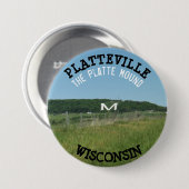 Platteville Mound Wisconsin Button (Voorkant /achterkant)