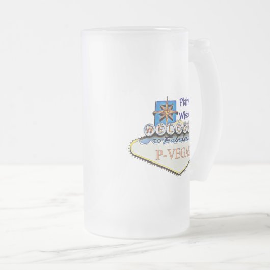 Platteville, Wisconsin P-Vegas Waterflessen Mok (Voorkant rechts)