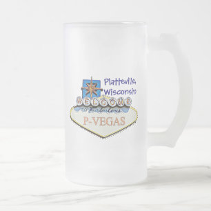 Platteville, Wisconsin P-Vegas Waterflessen Mok