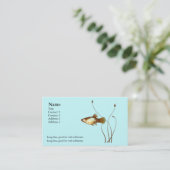 Platy sur le carte de visite bleu (Debout devant)