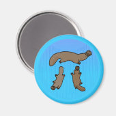 "Platypi" Drie Platypussen Grieks Pi Magneet (Voorkant / Achterkant)