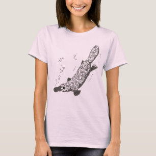 Platypus animal grafische grijs t-shirt