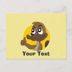 Platypus donnant des pouces de carte postale
