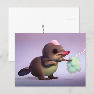 Platypus en katoenen snoep, Postcrossing Briefkaart