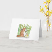 Platypus et oeufs Carte de la Fête des mères (Fleur jaune)