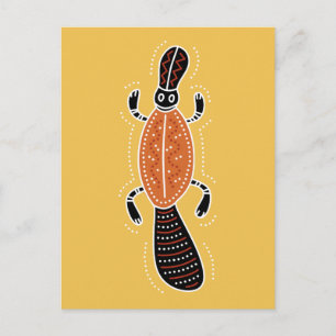 Platypus-gedateerd ontwerp briefkaart