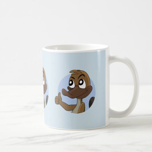 Platypus giving thumbs up cartoon coffee mug (Droite)