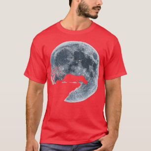 Platypus Halloween Costume Moon Silhouette T-shirt