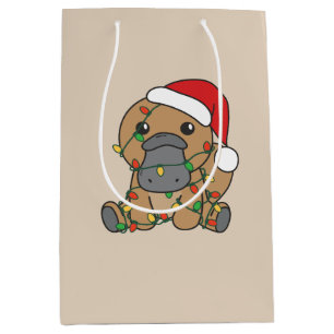 Platypus Kerstmis Winter Dieren Vakantie Platypus Medium Cadeauzakje