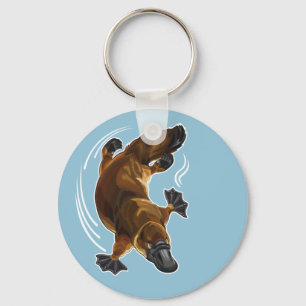 platypus met eenkopvis sleutelhanger