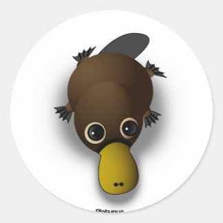 platypus ronde sticker