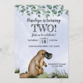 Platypus verjaardagsuitnodiging kaart (Voorkant / Achterkant)