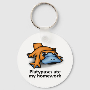 Platypuses at mijn Thuiswerk Sleutelhanger