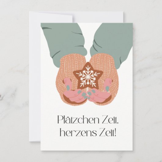 Plätzchen Zeit, Herzens Zeit Bedankkaart (Voorkant)