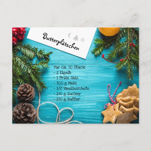 Plätzchenrezept Briefkaart (Voorkant)