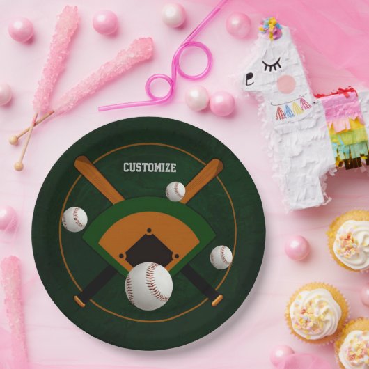 Play Ball Baseball Papieren Bordje (Feest)