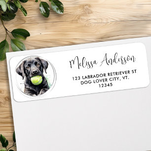 Play Ball - Labrador Retriever Puppy - Black Lab Etiket